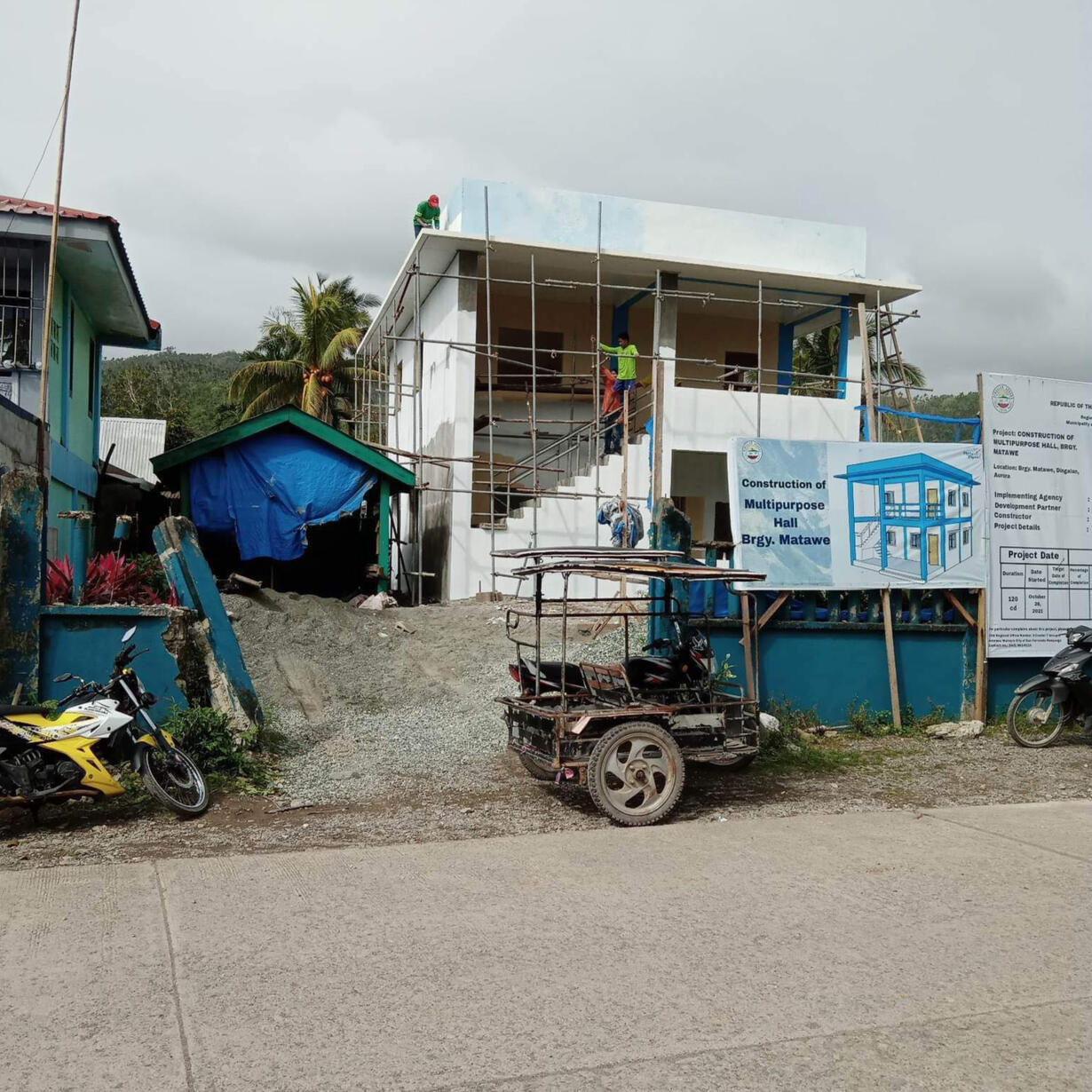 Construction of multi purpose hall project in Matawe Dingalan Aurora